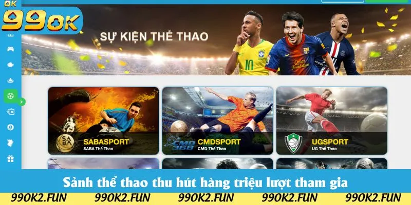 Sảnh thể thao thu hút hàng triệu lượt tham gia