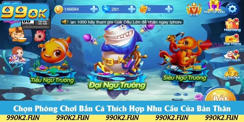 Hội viên nên lựa chọn phòng thích hợp
